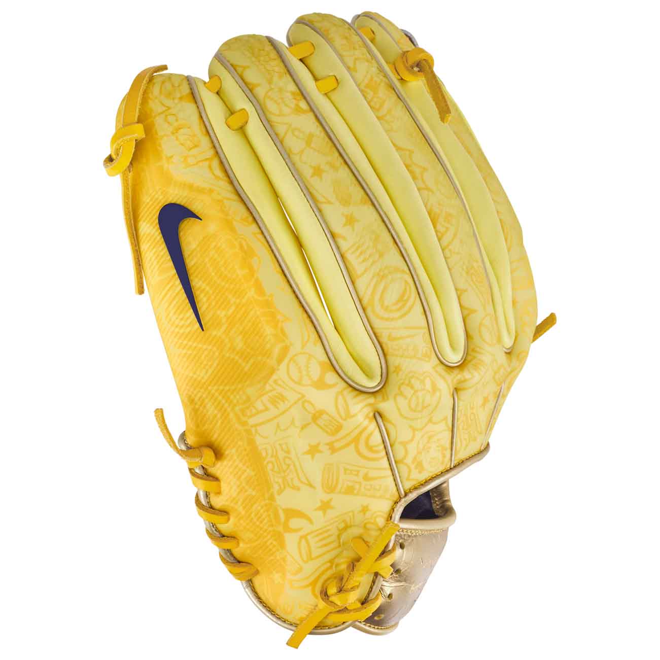 Nike Vapor Elite Acuna H-Web Laser Orange/Midwest Gold/Deep Royal 12.75"-RHT