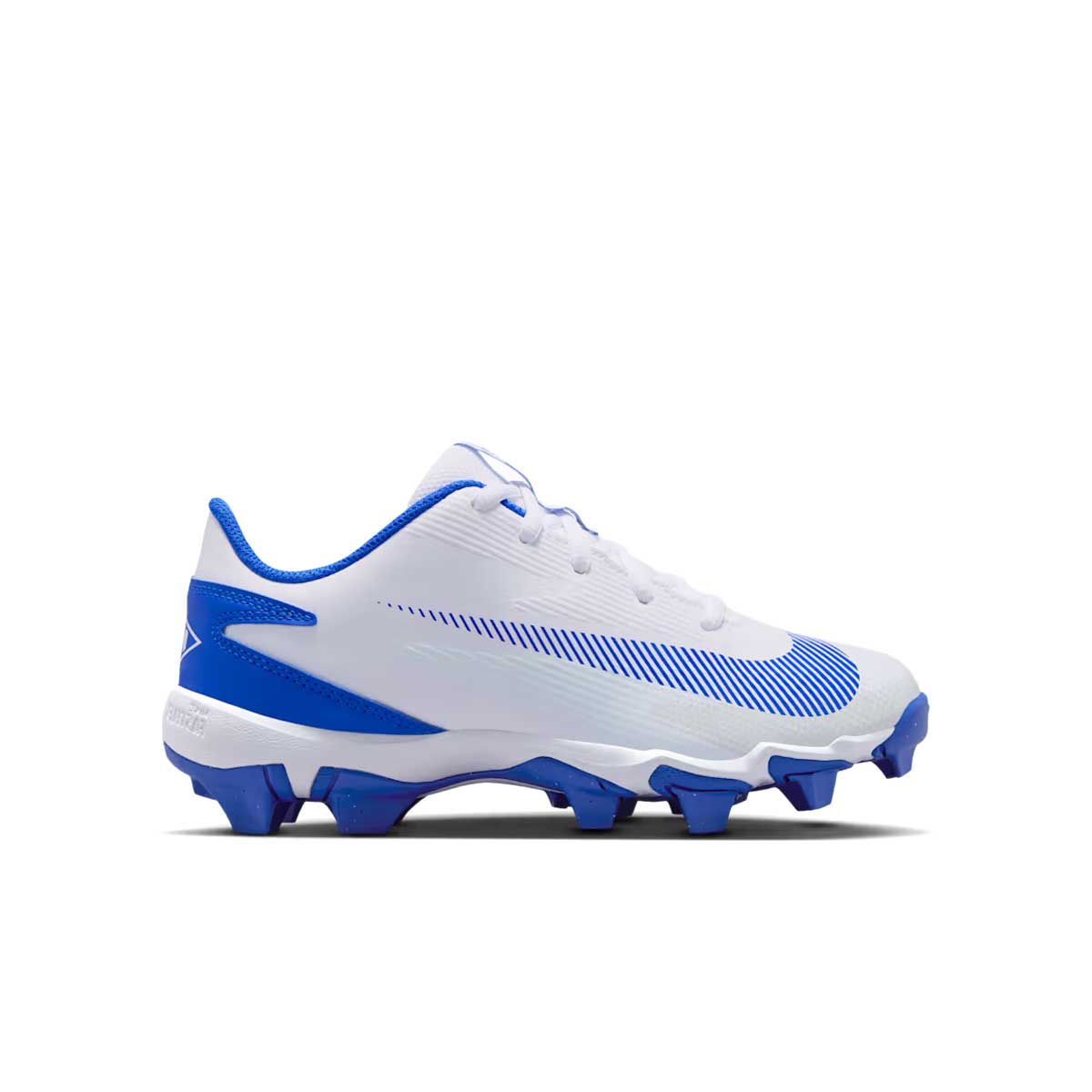 Nike Diamond Clutch Youth Molded Rubber Cleats White/Royal 3.5Y