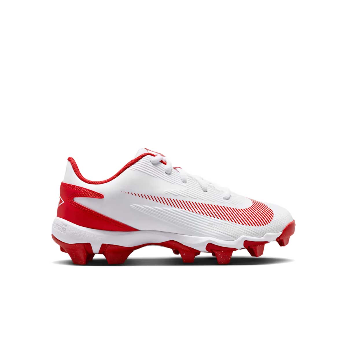 Nike Diamond Clutch Youth Molded Rubber Cleats White/Red 3.5Y