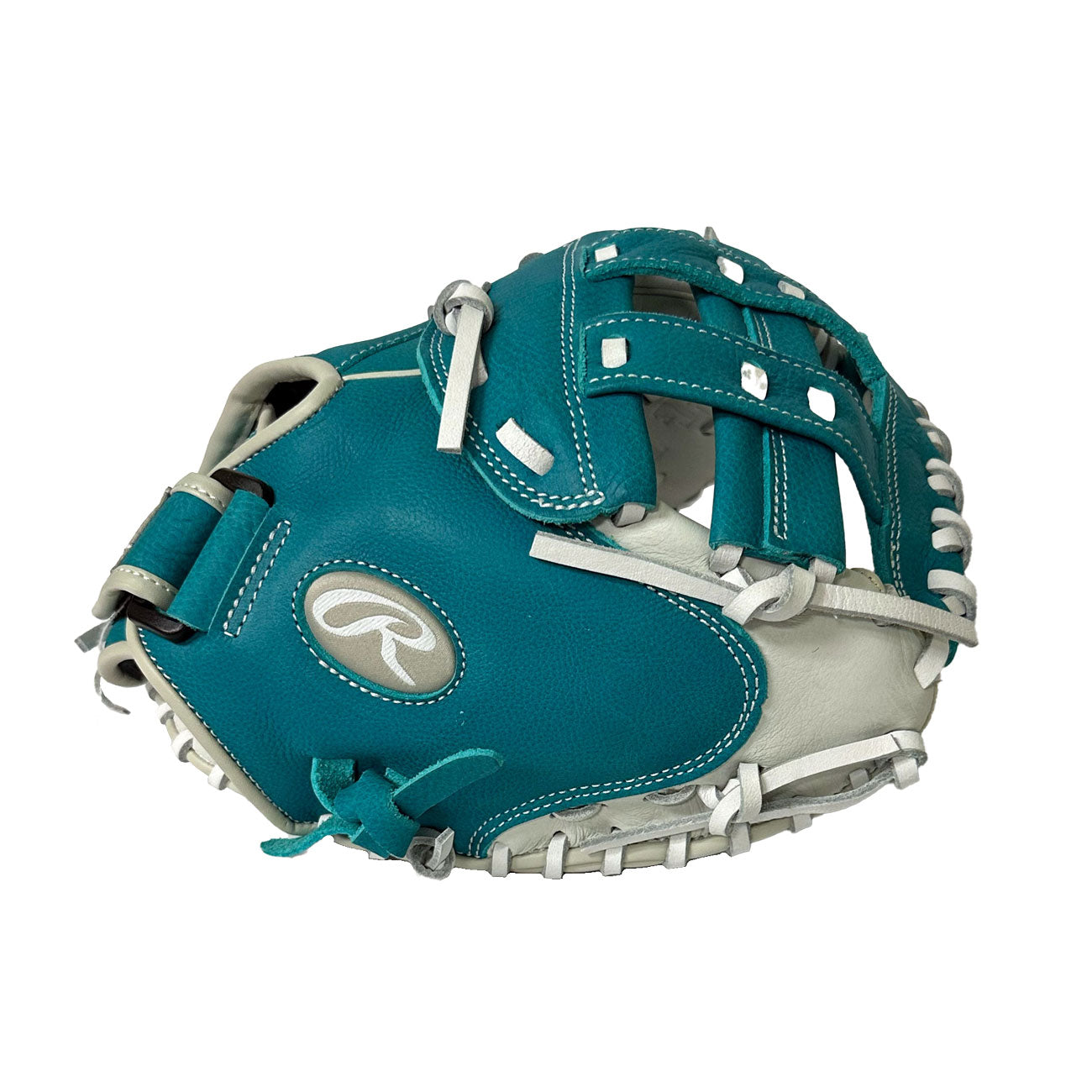 Rawlings Shut Out Softball Catchers Mitt RSO315W White/Teal 31.5"-RHT