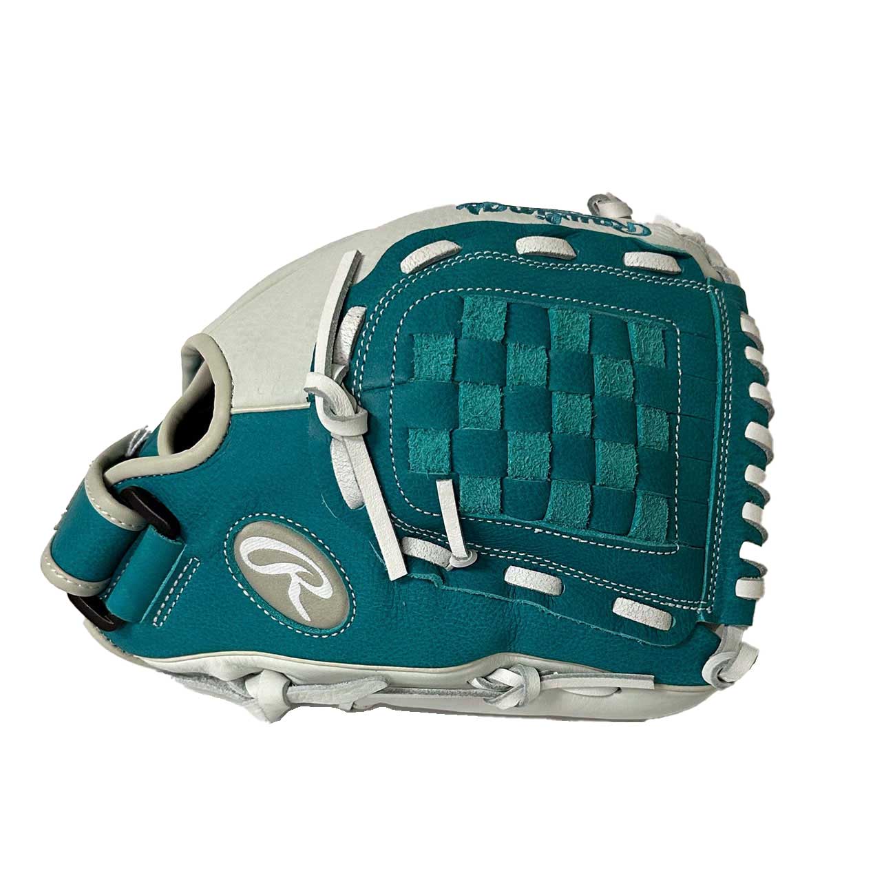 Rawlings Shut Out Softball RSO125W White/Teal 12.5"-RHT