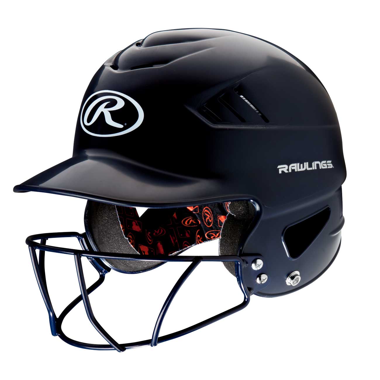 Rawlings Coolflo BB/SB Batting Helmet w/cage OSFM Molded Black