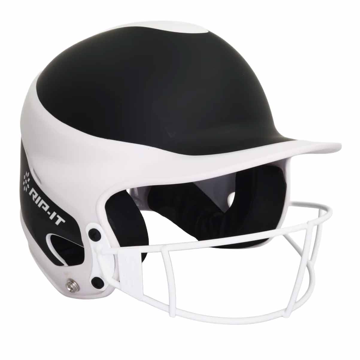 Rip-It Vision Pro Matte Two-Tone Matte Softball Batting Helmet Black X-Large