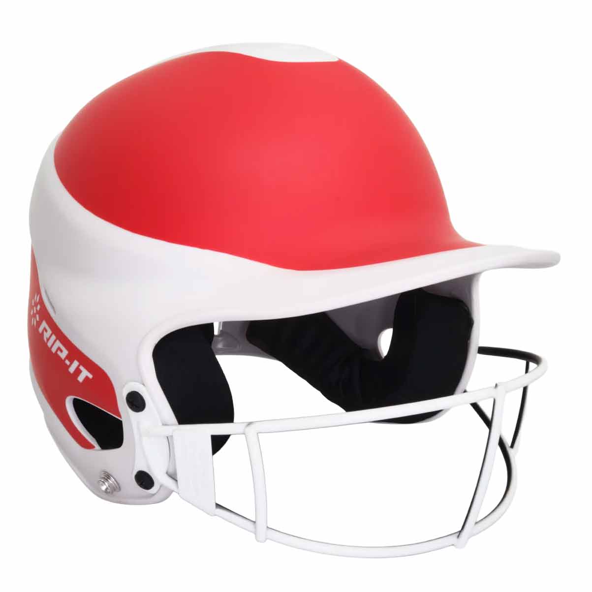 Rip-It Vision Pro Matte Two-Tone Matte Softball Batting Helmet Scarlet Small / Medium