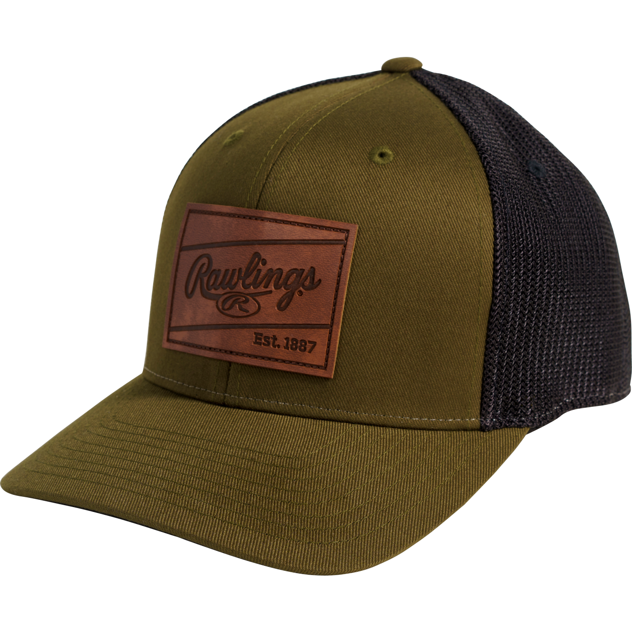 Rawlings Leather Patch Snapback Hat