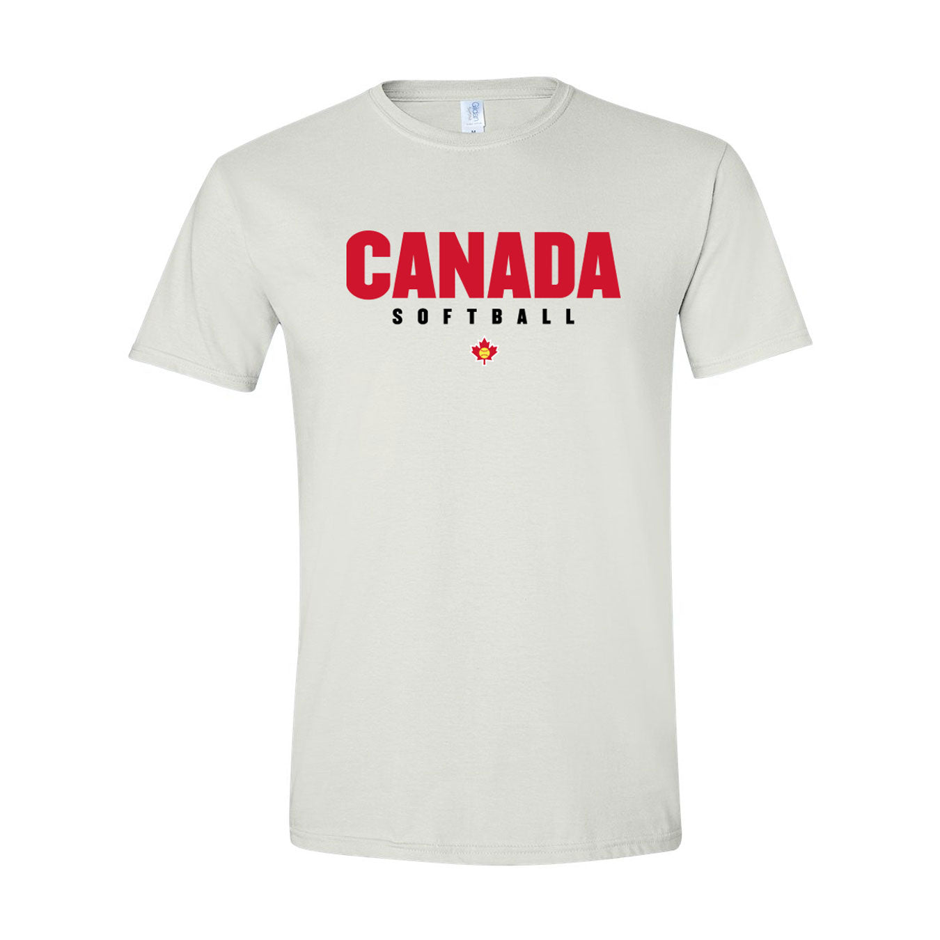 Softball Canada 64000 White T-Shirt-Logo 4B