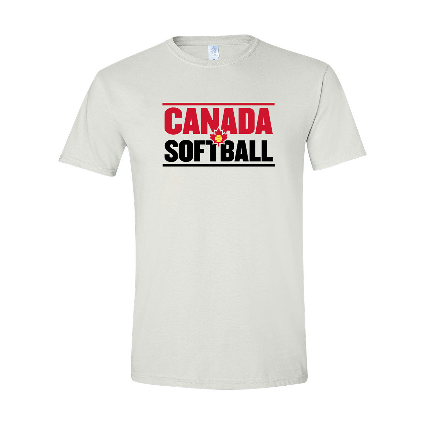 Softball Canada 64000 White T-Shirt-Logo 7B