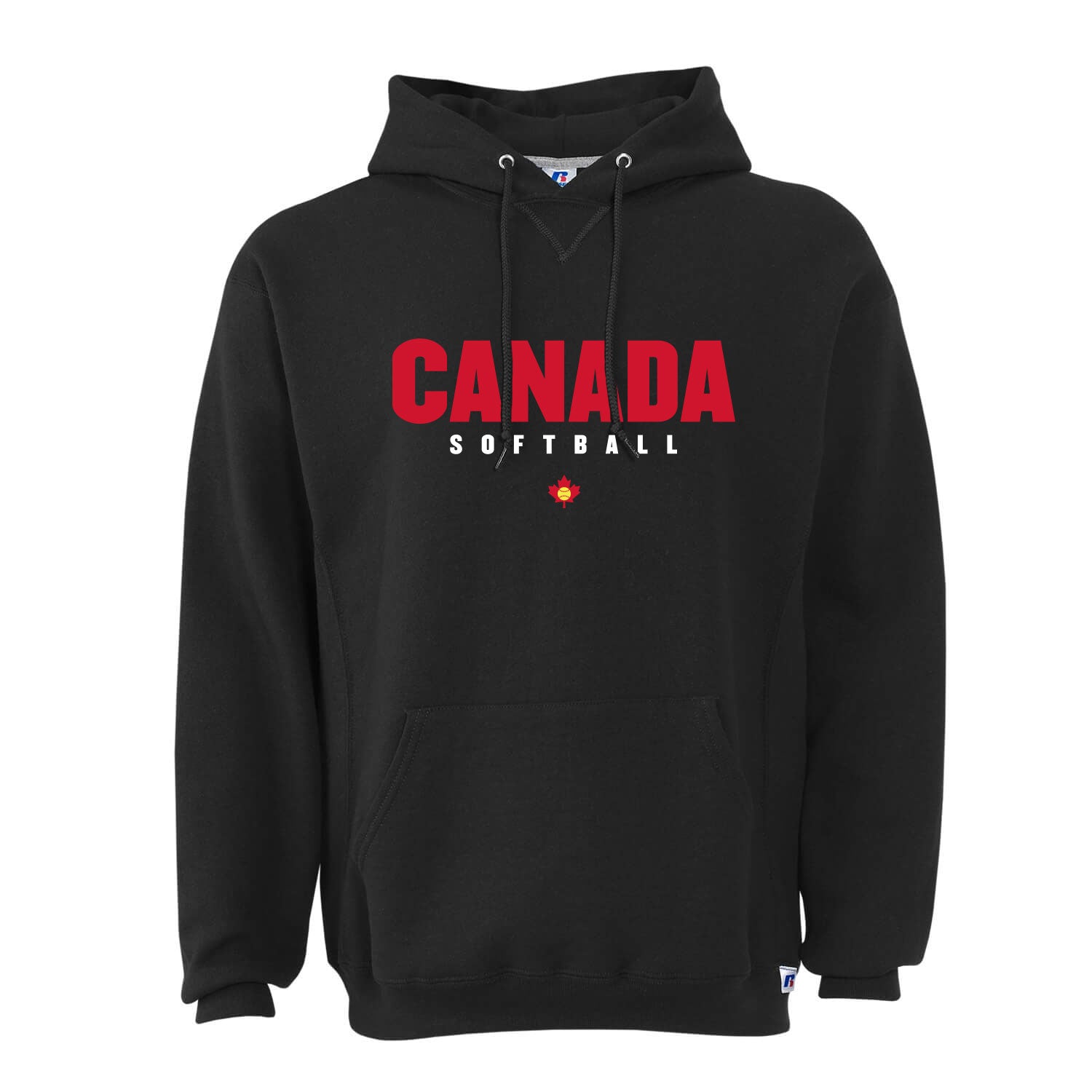 Softball Canada Black Hoodie-Logo 4C