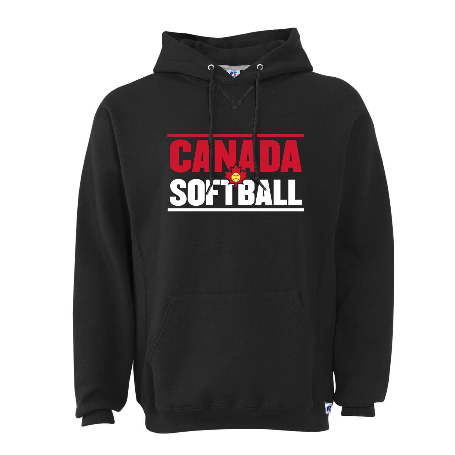 Softball Canada Black Hoodie-Logo 7C