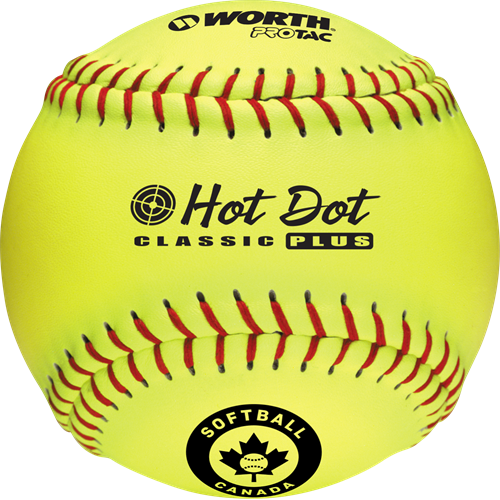 Worth Softball Canada 12" Hot Dot Softballs - Dozen