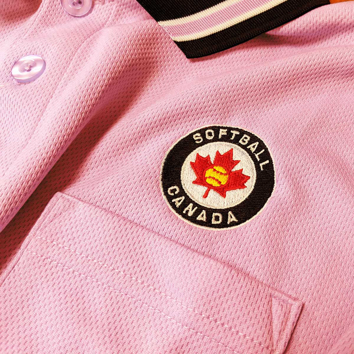 Softball Canada Performance Mesh Umpire Shirt - Pink