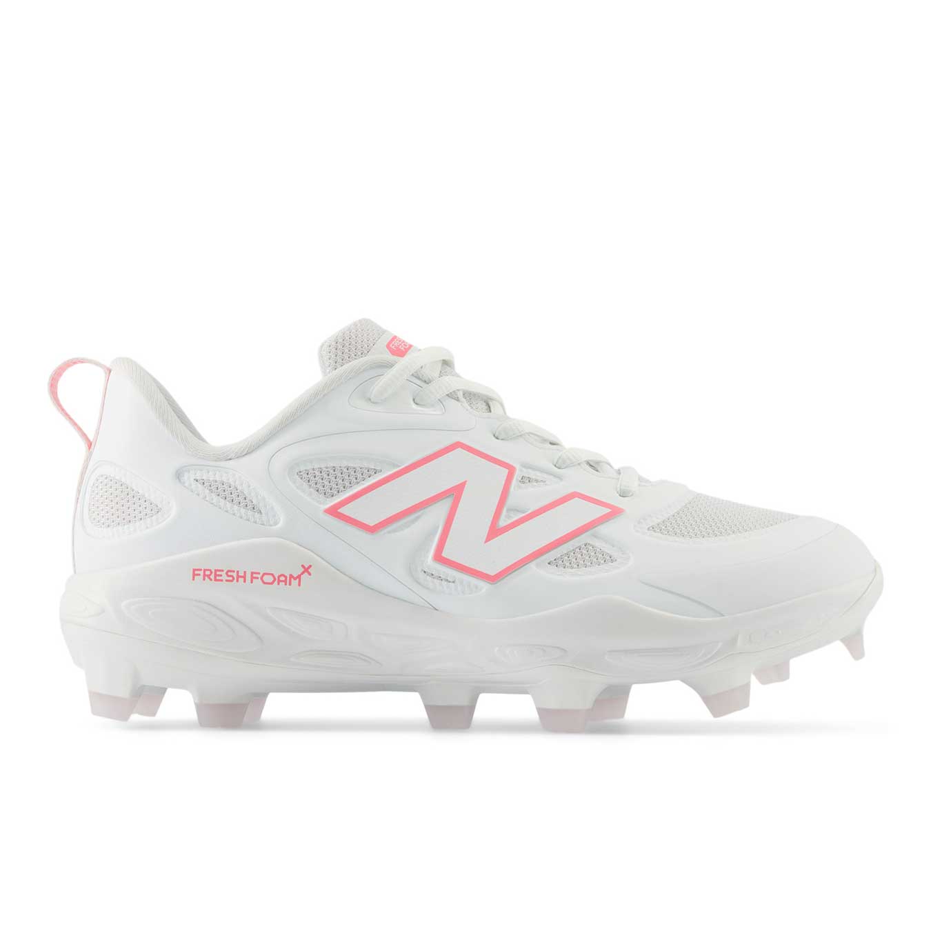 New Balance Fresh Foam X SPVELOv4 Women's Molded Cleats White/Pink 7 Standard
