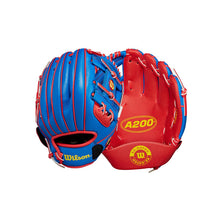 Wilson A200 H-Web Royal/Red/Yellow 10"