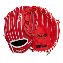 Wilson A450 H-Web Red/White 11"