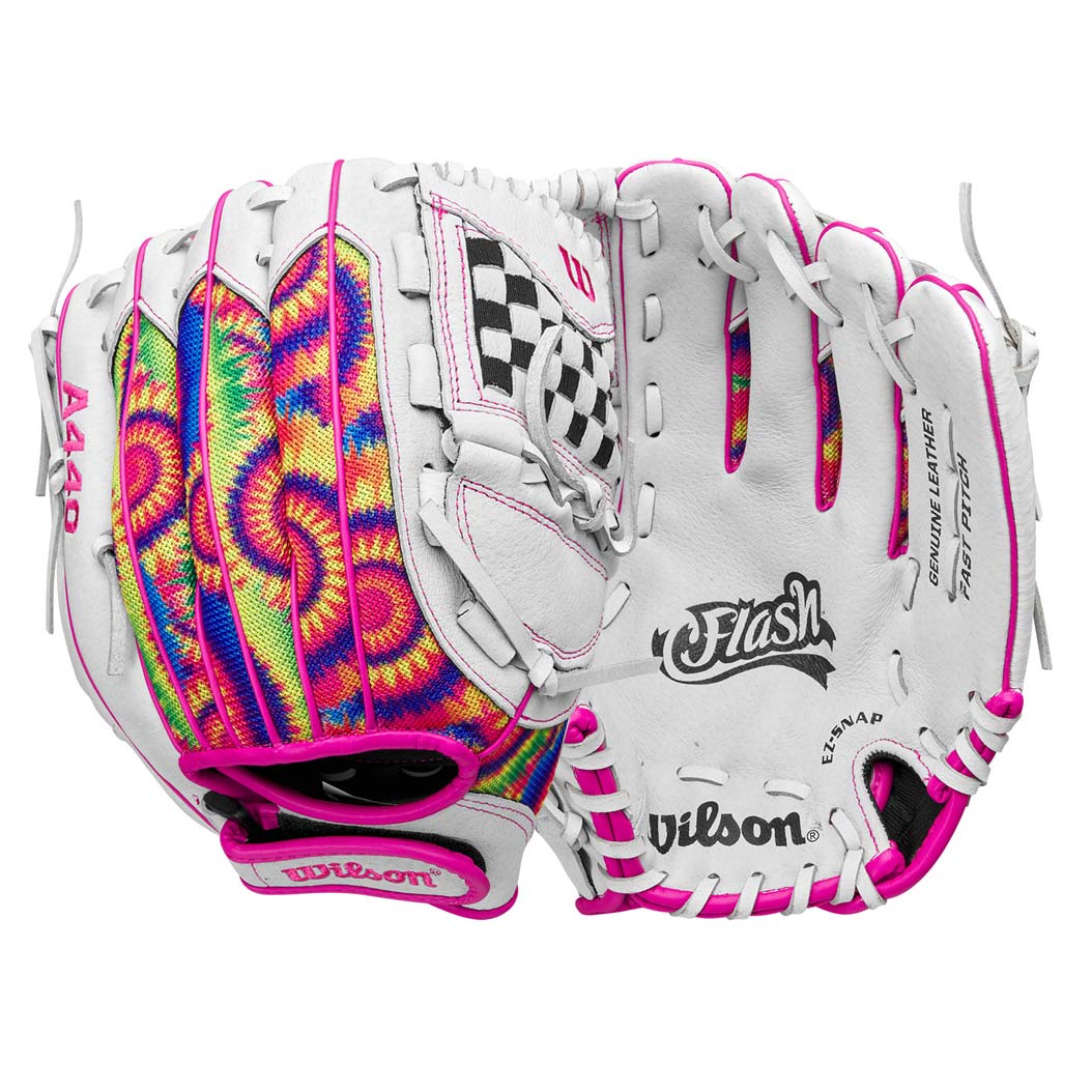 Wilson A440 Flash Fastpitch White/TieDye/Pink 11.5"