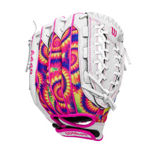 Wilson A440 Flash Fastpitch White/TieDye/Pink 12"