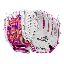 Wilson A440 Flash Fastpitch White/TieDye/Pink 12"