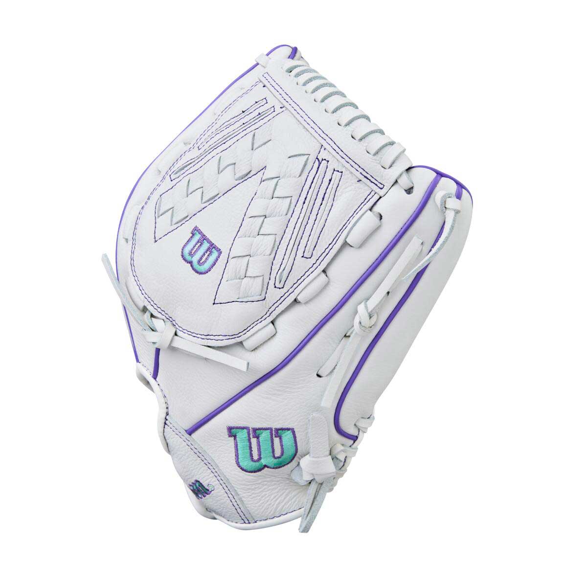 Wilson A500 Siren Fastpitch White/Seafoam/Purple 12"