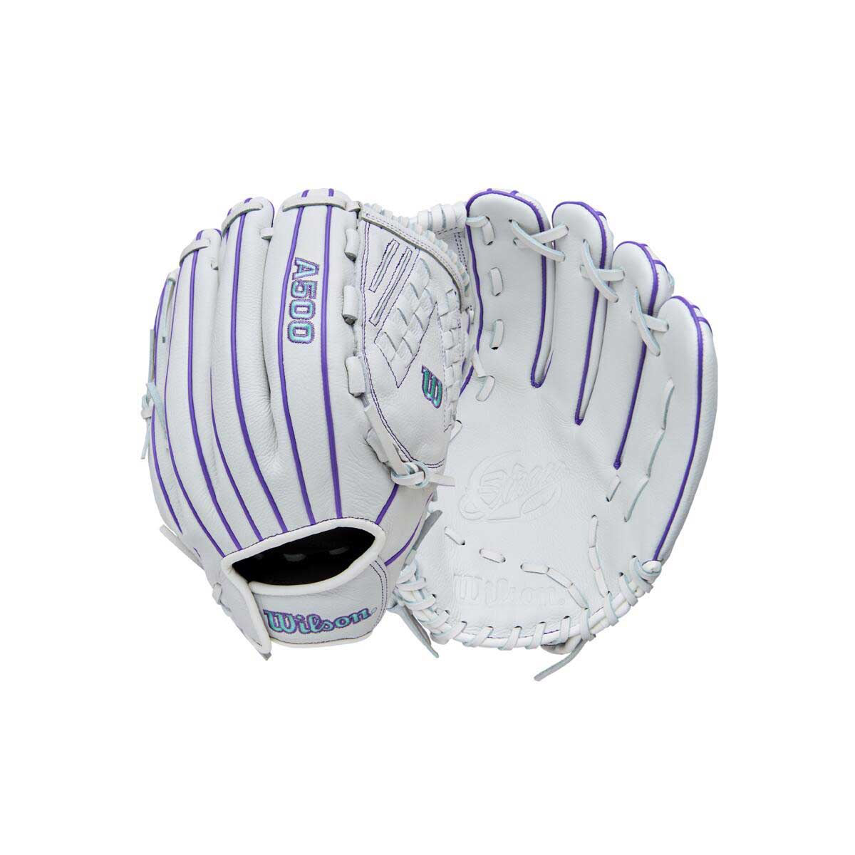Wilson A500 Siren Fastpitch White/Seafoam/Purple 12"