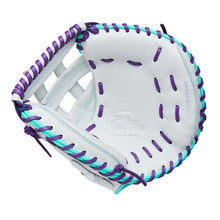 Wilson A500 Siren Fastpitch Dual Post CM White/Seafoam/Purple 32"-RHT