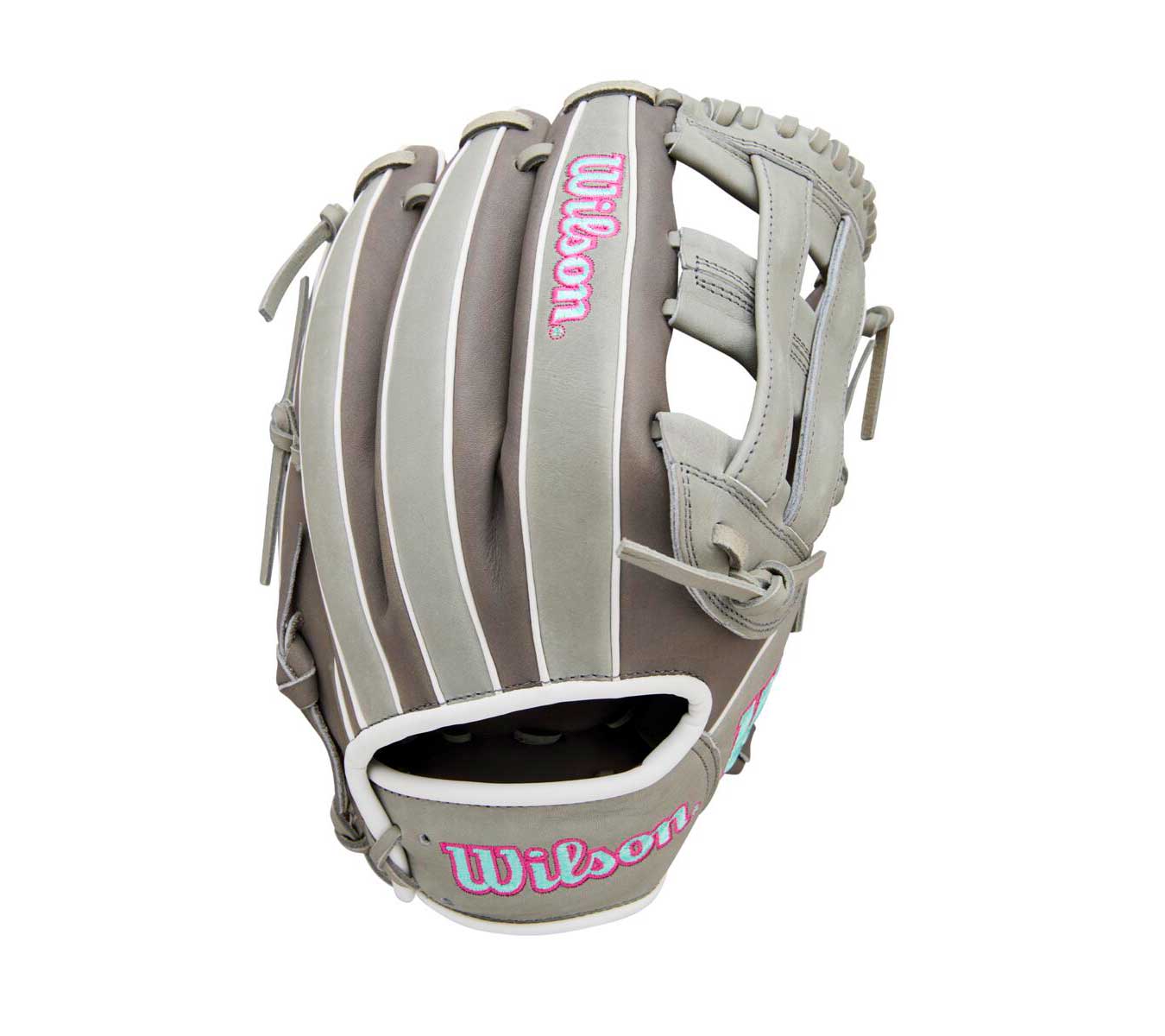 Wilson A1000 DW5 Steel Grey/Seafoam/Pink 12"