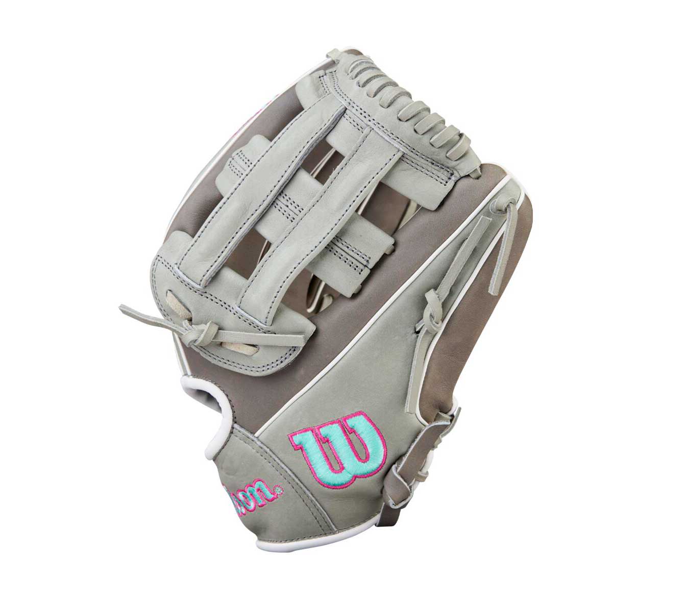 Wilson A1000 DW5 Steel Grey/Seafoam/Pink 12"