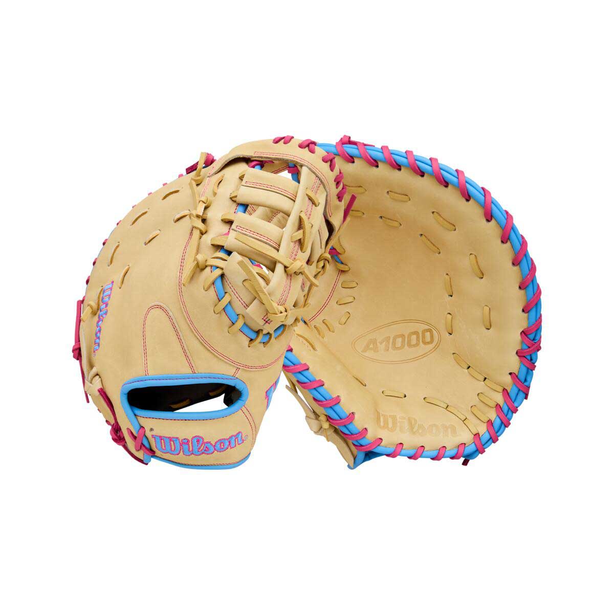 Wilson A1000 1620 Blonde/Flamingo Pink/Cool Blue 12.5"