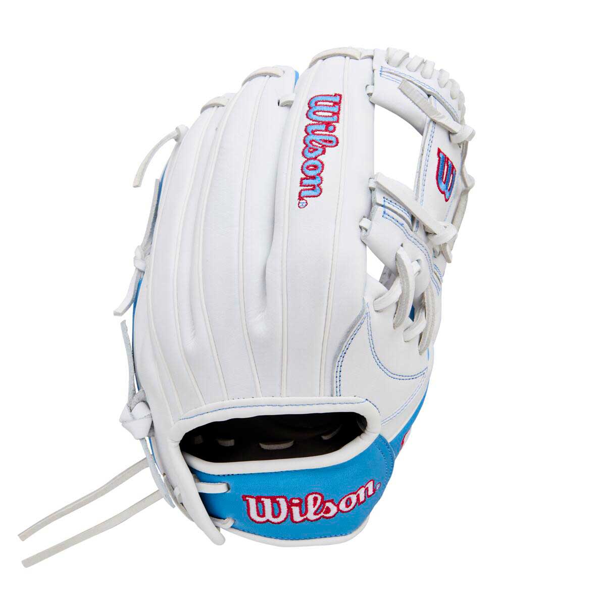Wilson A1000 Fastpitch H12 White/Cool Blue/Red 12"-RHT
