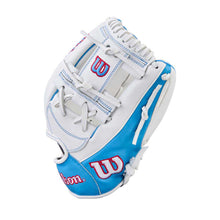Wilson A1000 Fastpitch H12 White/Cool Blue/Red 12"-RHT