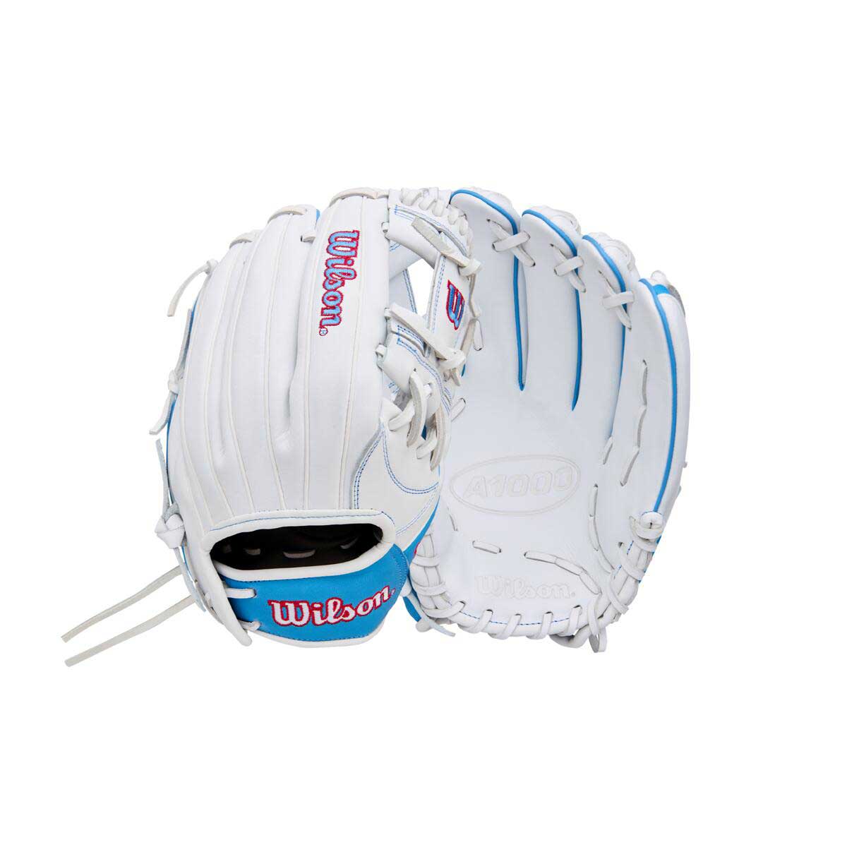 Wilson A1000 Fastpitch H12 White/Cool Blue/Red 12"-RHT
