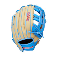 Wilson A450 H-Web Blonde/Cool Blue/Red 12"
