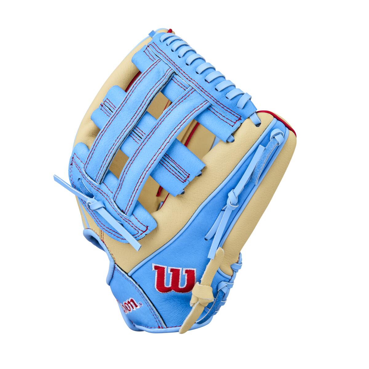 Wilson A450 H-Web Blonde/Cool Blue/Red 12"