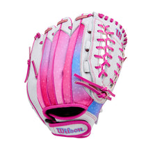 Wilson Flash Closed Web White/Flamingo Pink 12"