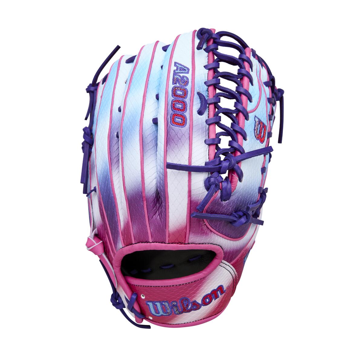 Wilson A2000 Spring 2026 OT7SS Pink/Purple/Blue Cloudfare 12.75"