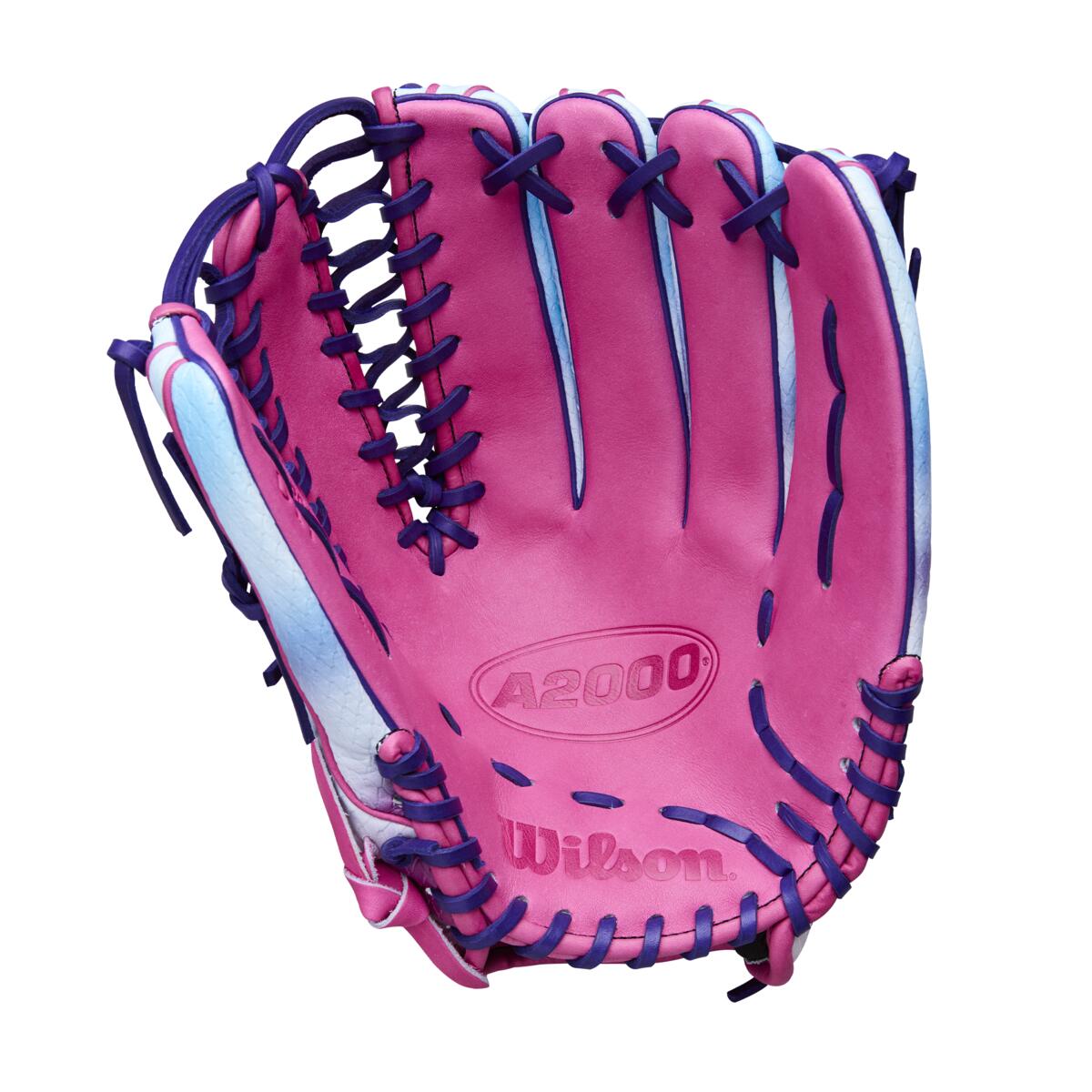 Wilson A2000 Spring 2026 OT7SS Pink/Purple/Blue Cloudfare 12.75