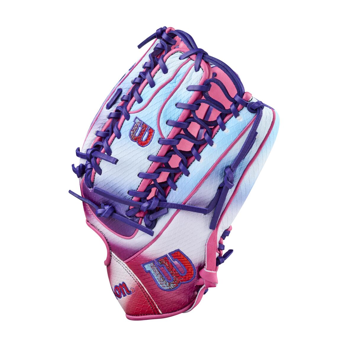 Wilson A2000 Spring 2026 OT7SS Pink/Purple/Blue Cloudfare 12.75