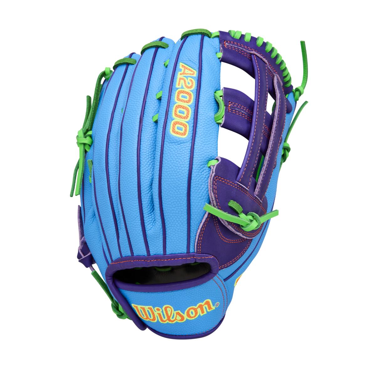 Wilson A2000 Spring 2026 PF50SS Purple/Neon Green 12.25