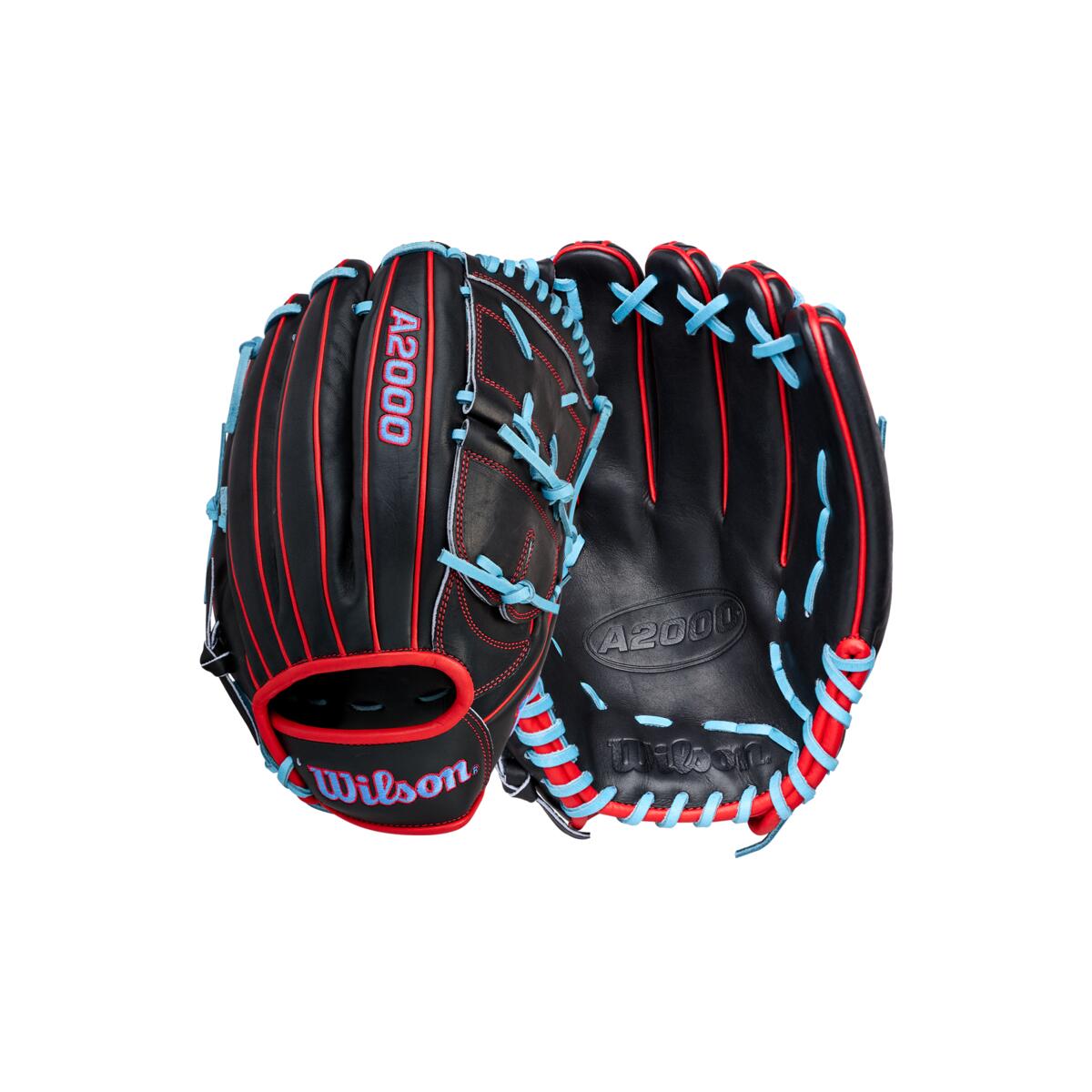 Wilson A2000 Summer 2026 B25 Black/Red/Sky Blue 12.25"