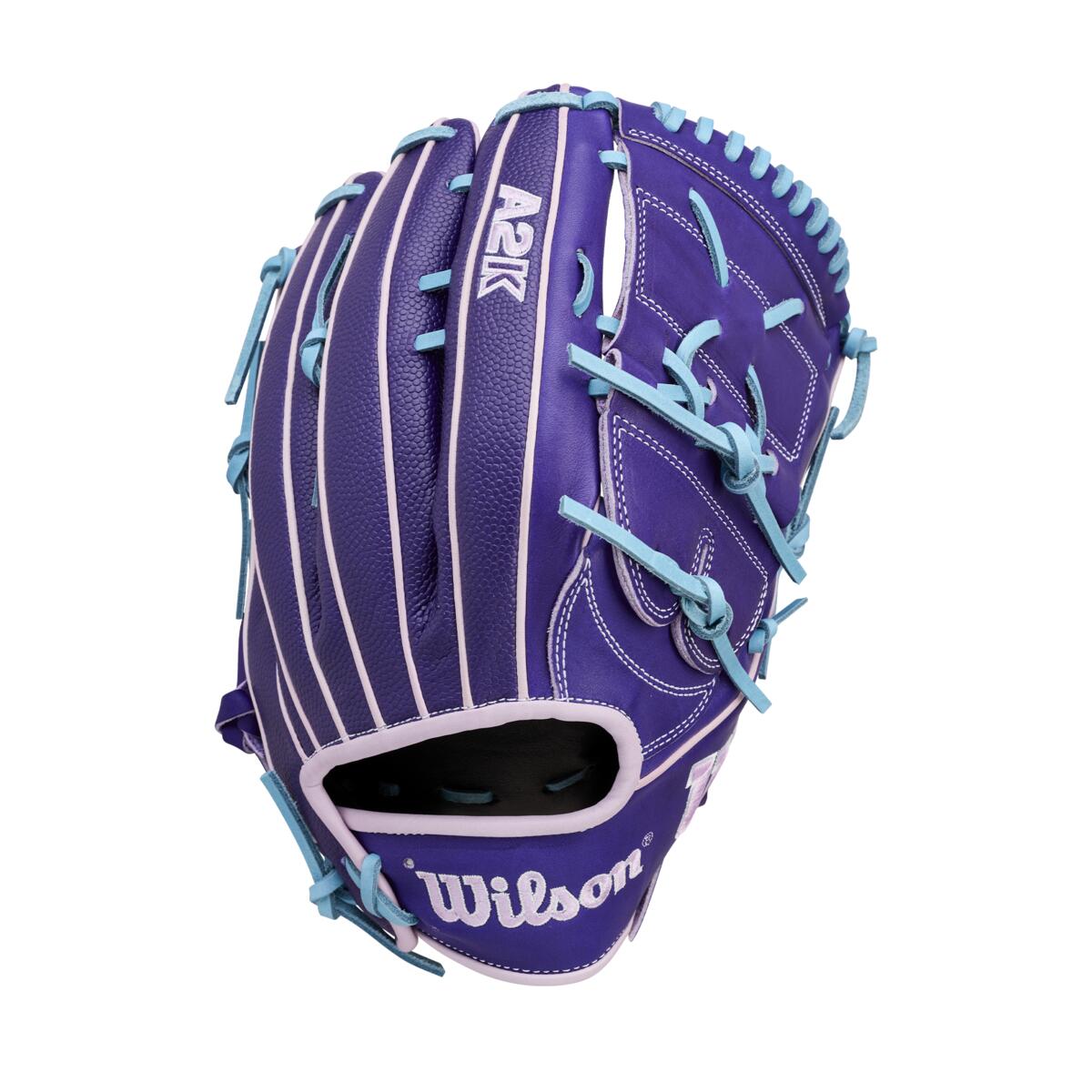 Wilson A2K Summer 2026 B75SS Purple/Lavender/Sky Blue 12.75