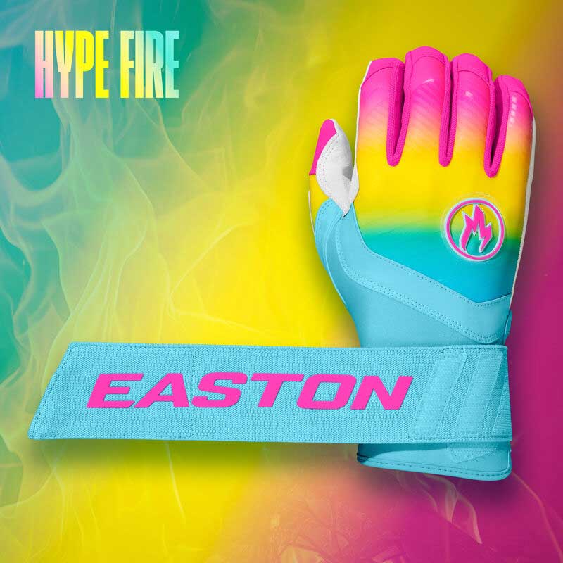 Easton Walk-Off Ethos Locked-In Youth Batting Gloves-Fire
