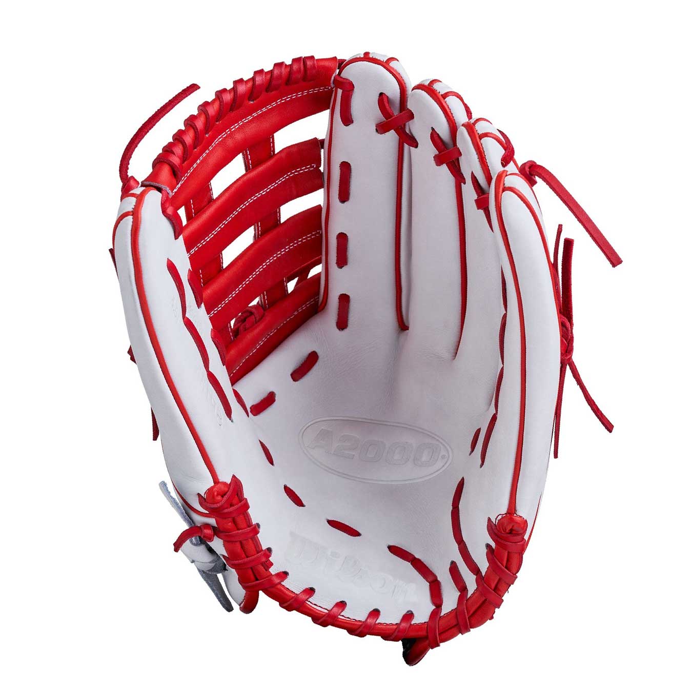 Wilson A2000 Slowpitch H-Web White/Red 13.5"-RHT