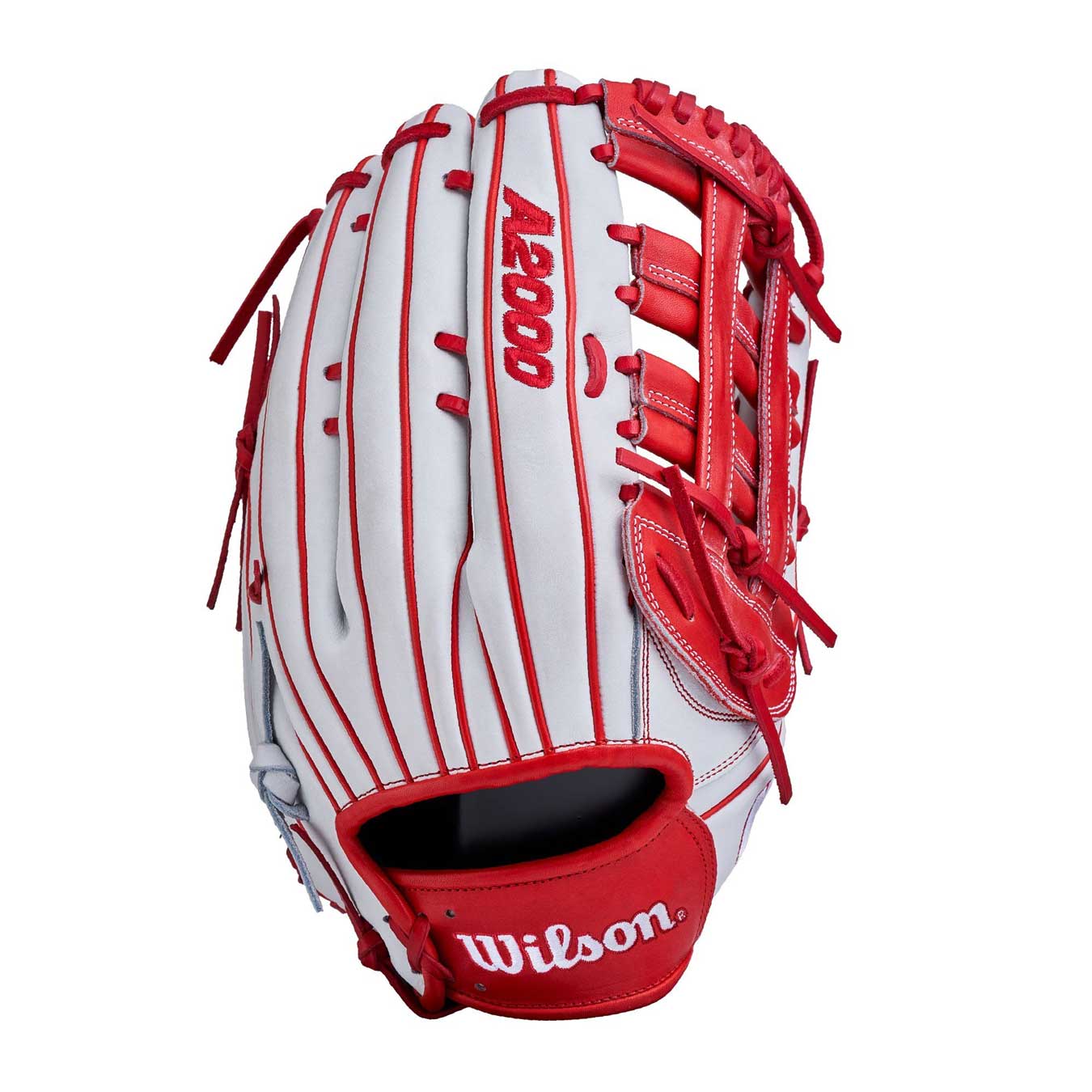 Wilson A2000 Slowpitch H-Web White/Red 13.5"-RHT