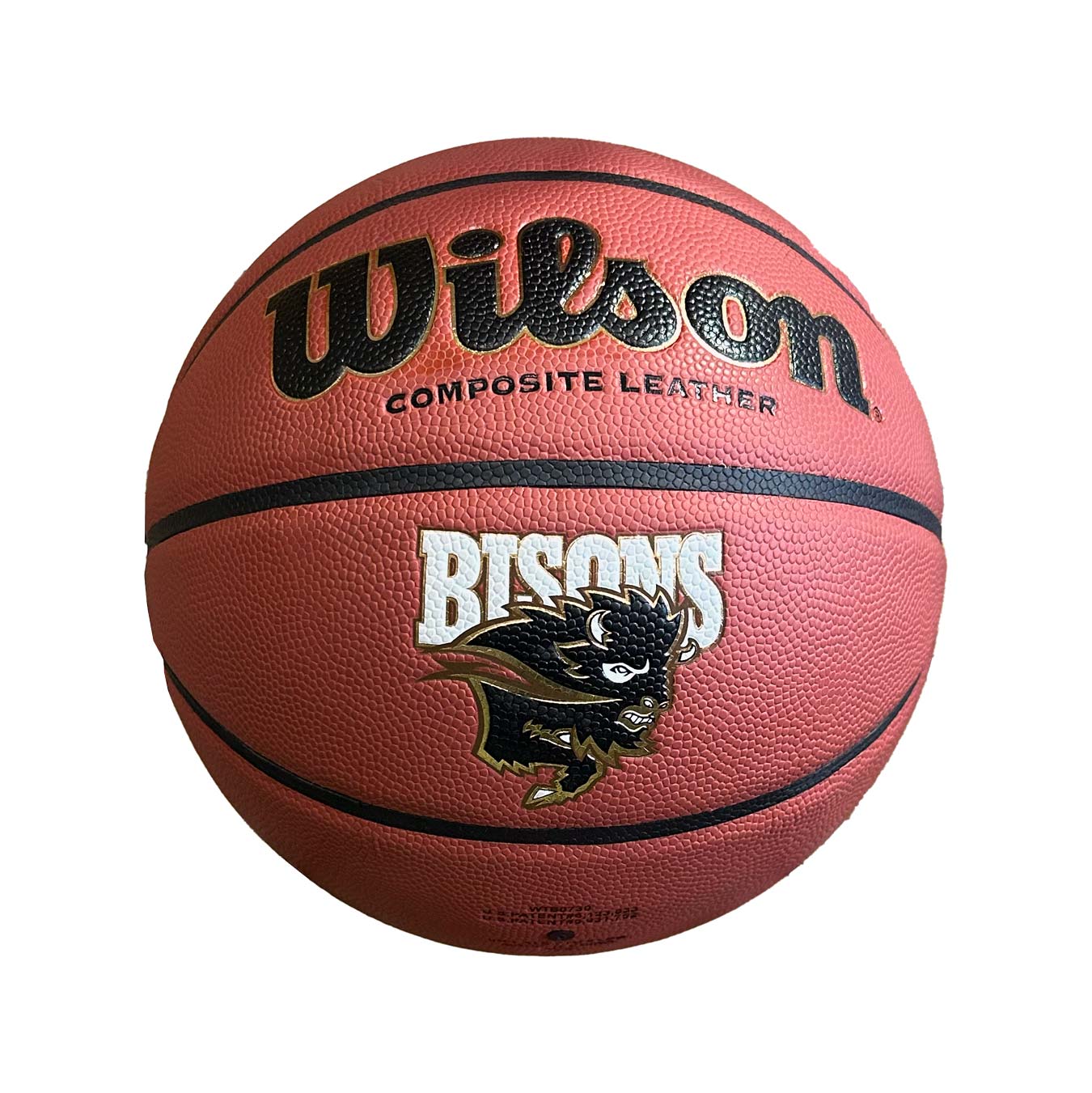 Wilson NCAA Replica Composite Leather Basketball - Size 7 Bison logo