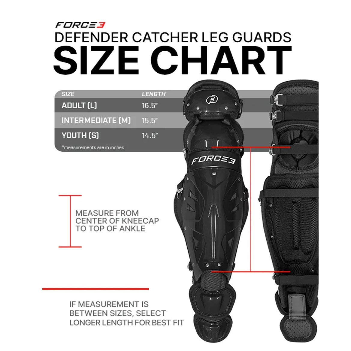 Force3 Catcher Shin Guards