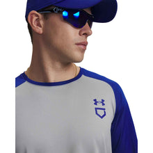 UA Mens Utility 3/4 Shirt Grey/Royal Small