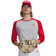 UA Mens Utility 3/4 Shirt Grey/Red Small