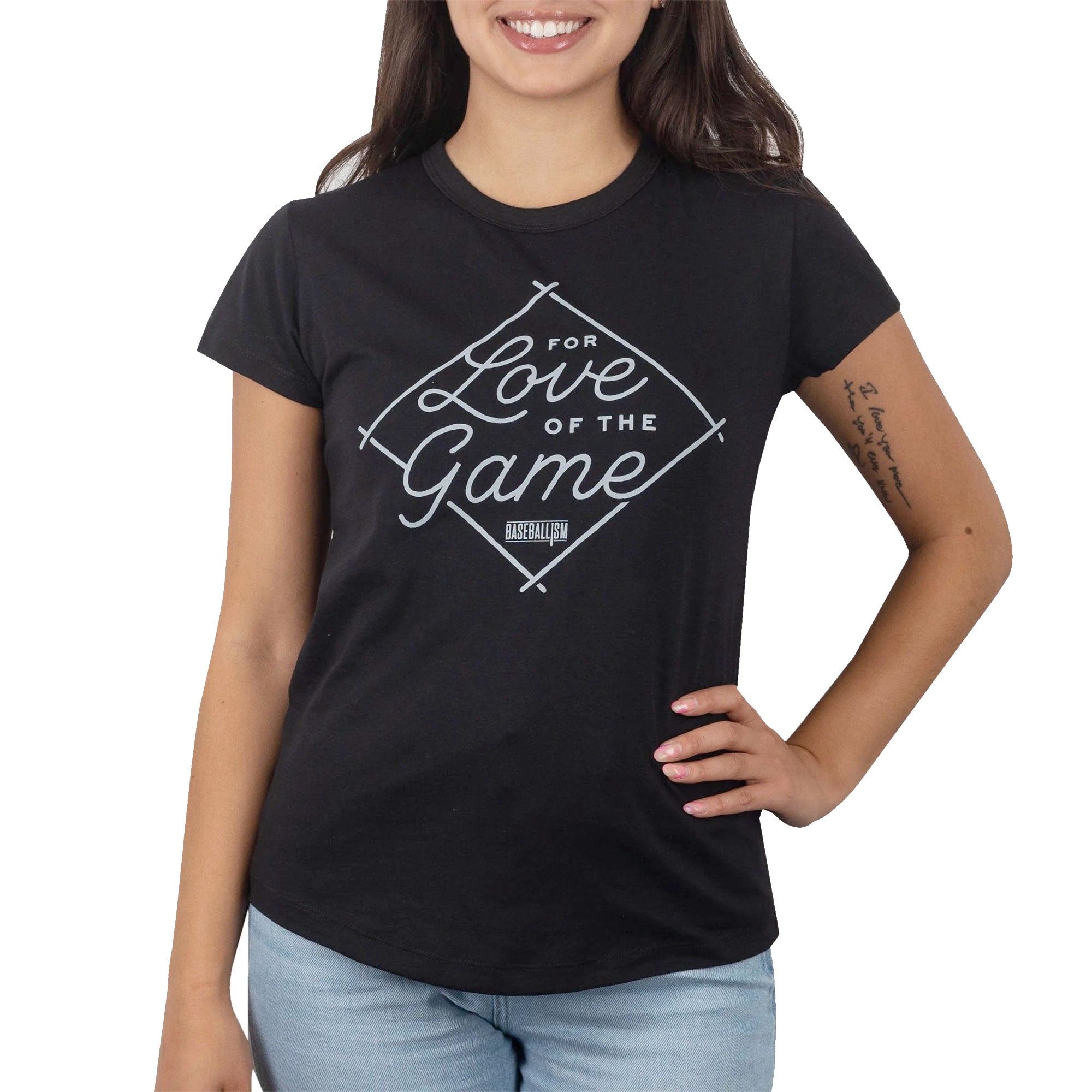 Baseballism Women's For the Love of the Game T-Shirt - Black