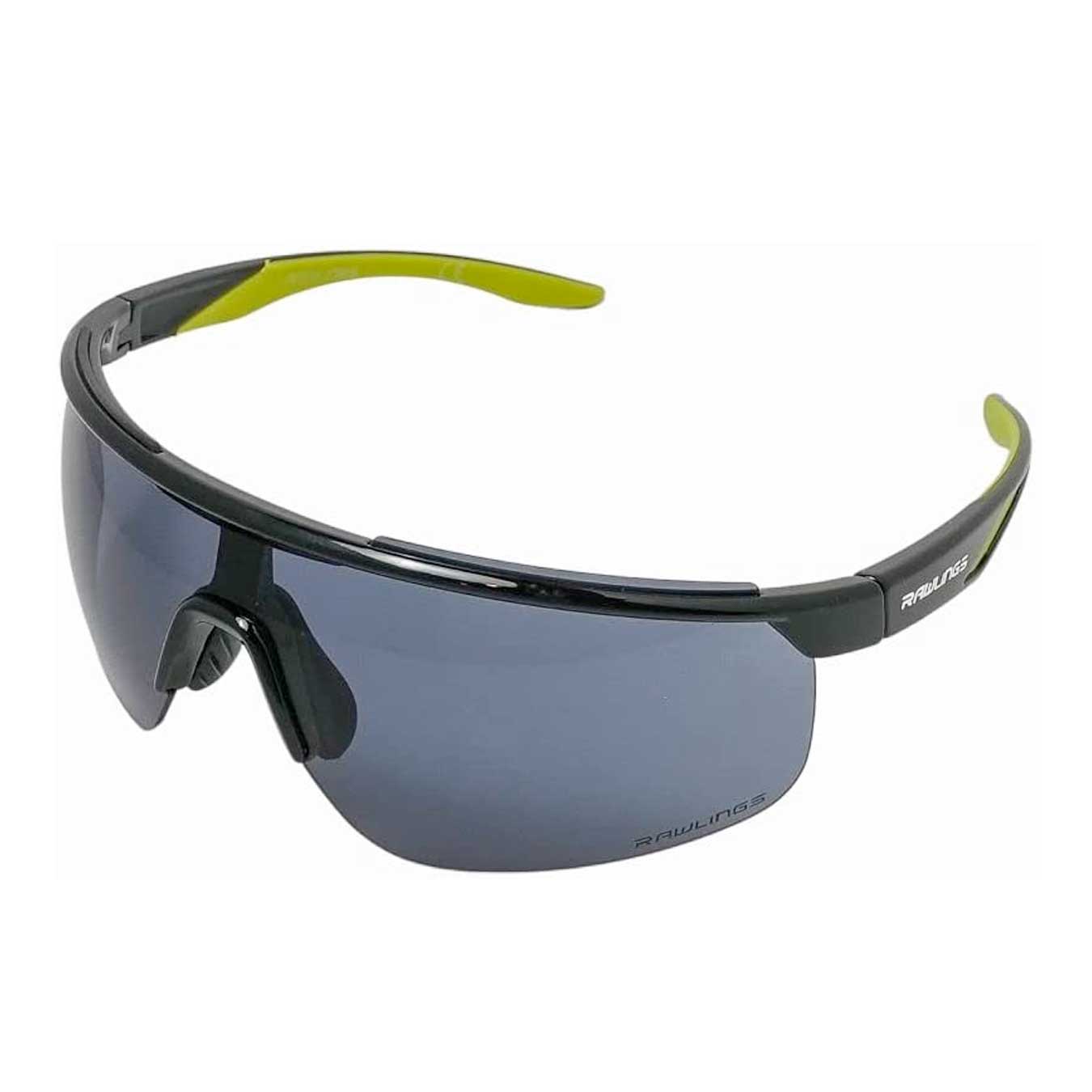 Rawlings LTS 10260975 Adult Sunglasses Black/Green with Smoke Lens