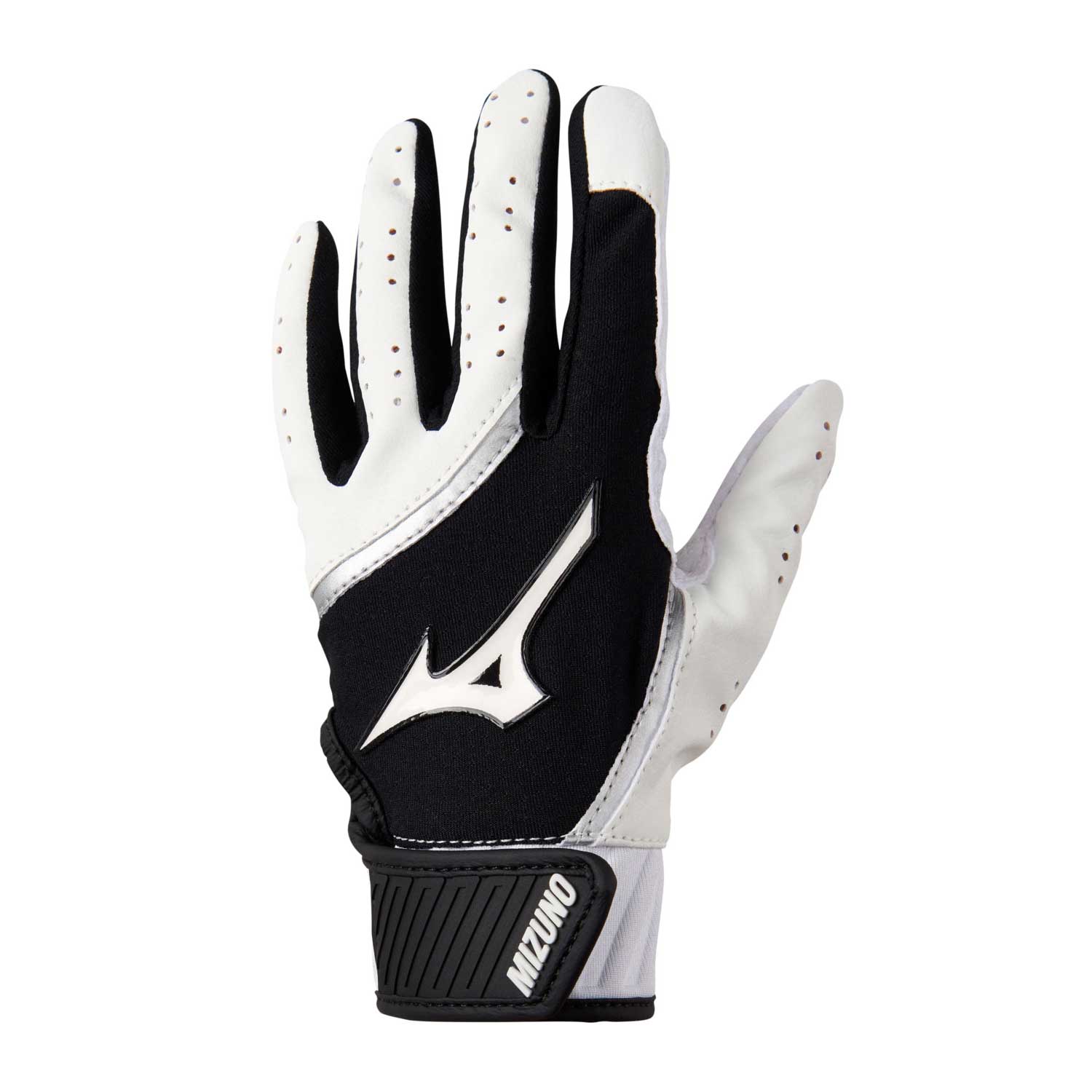 Mizuno MVP T-Ball Batting Gloves White/Black