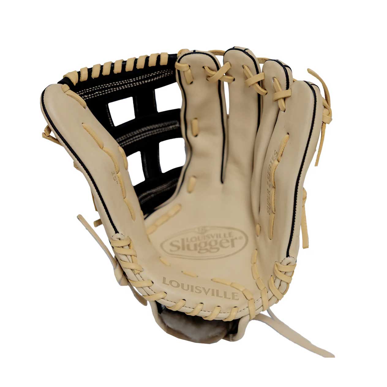 Louisville Super Z Slowpitch Fielding Glove Cream/Black/Gold 13.5"